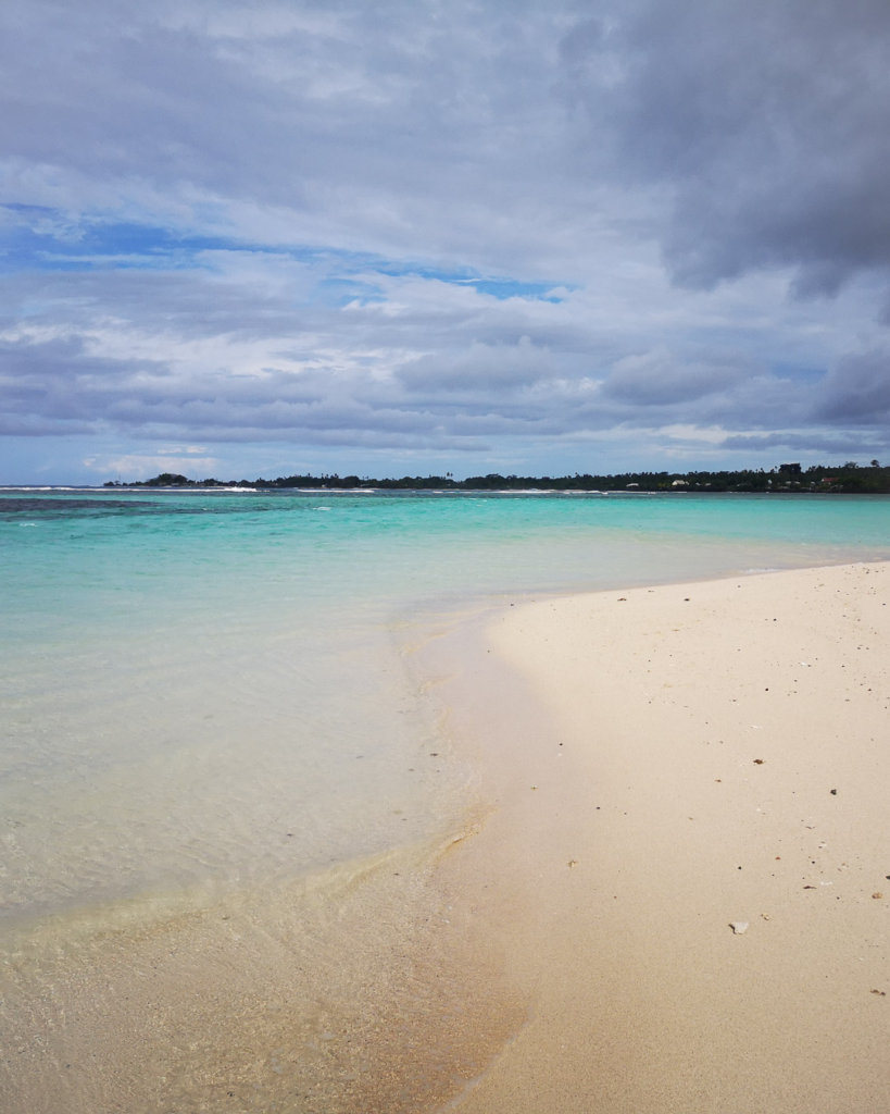 White sandy beach in Samoa