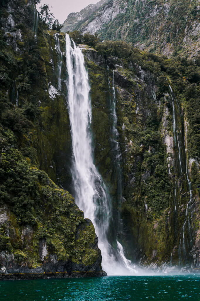 Waterfall Milford Sounds during Queenstown to Milford Sounds Trip