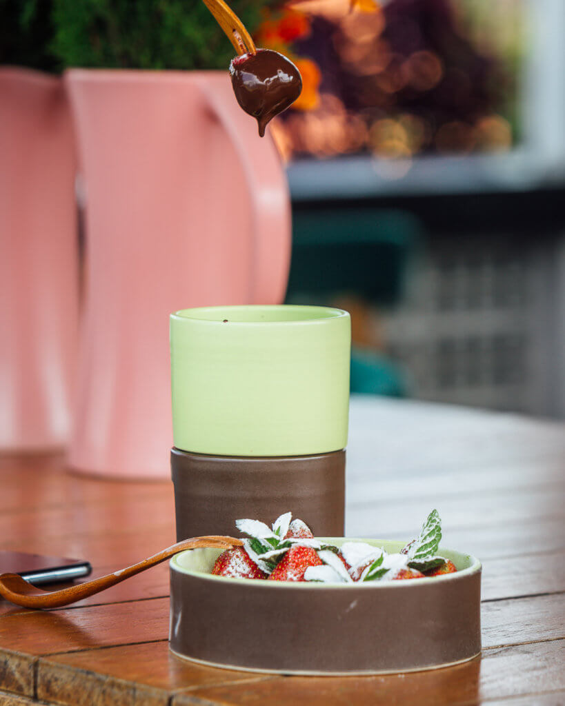 chocolate strawberries in Munduk Bali