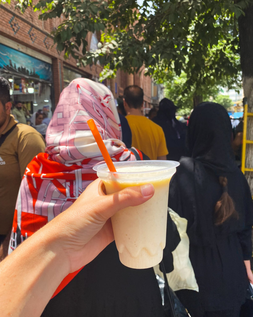 banana shake in Tehran City Center