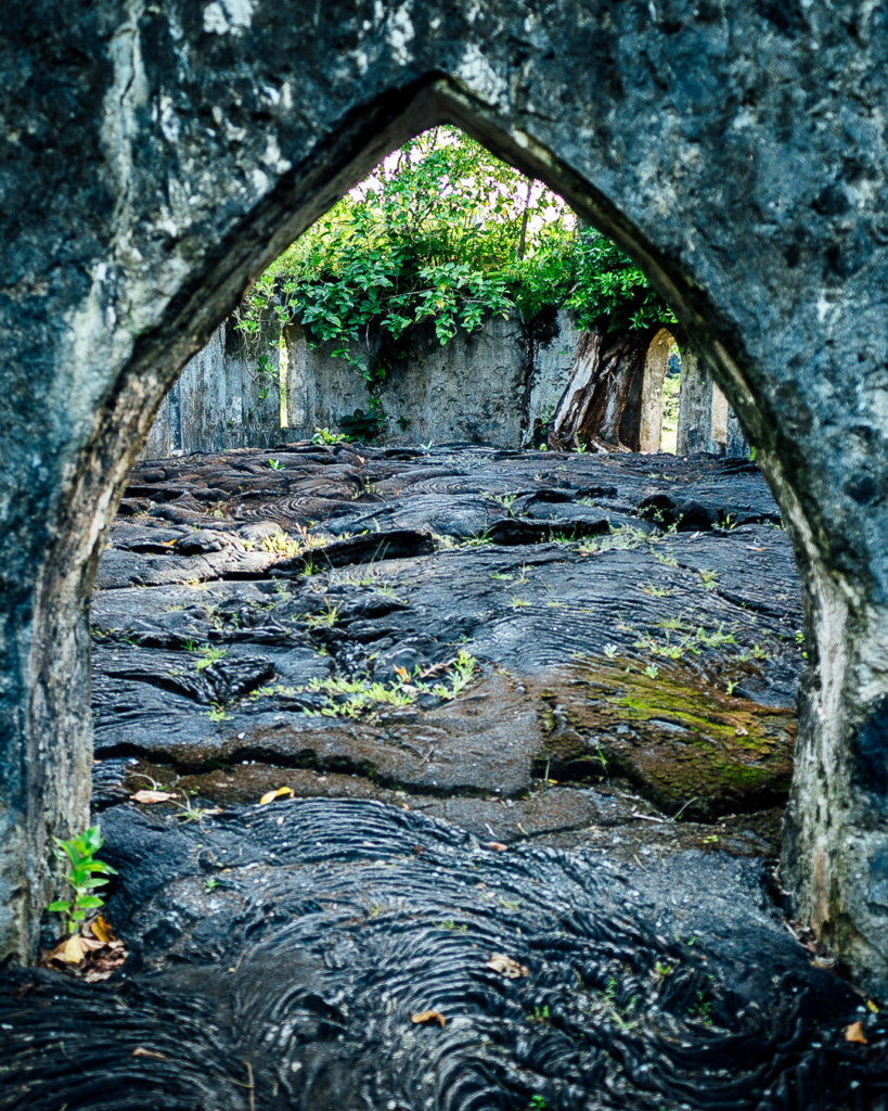 Lava flooded church in Samoa