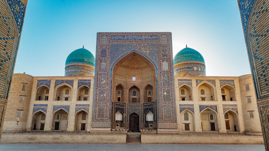 Uzbekistan Mir i Arab Madrassa - one of the most beautiful places in Uzbekistan