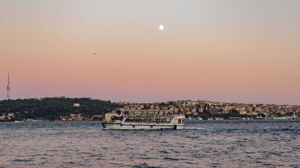 Sunset at Bosphorus, a must do on your 3 days in Istanbul itinerary