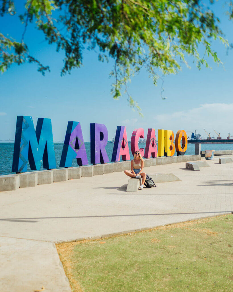 colourful city sign of Maracaibo as part of Venezuela travel itinerary