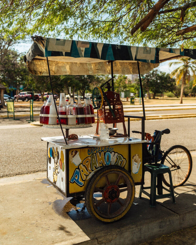 Ice cream cart in Venezuela, as part of 2 week travel itinerary