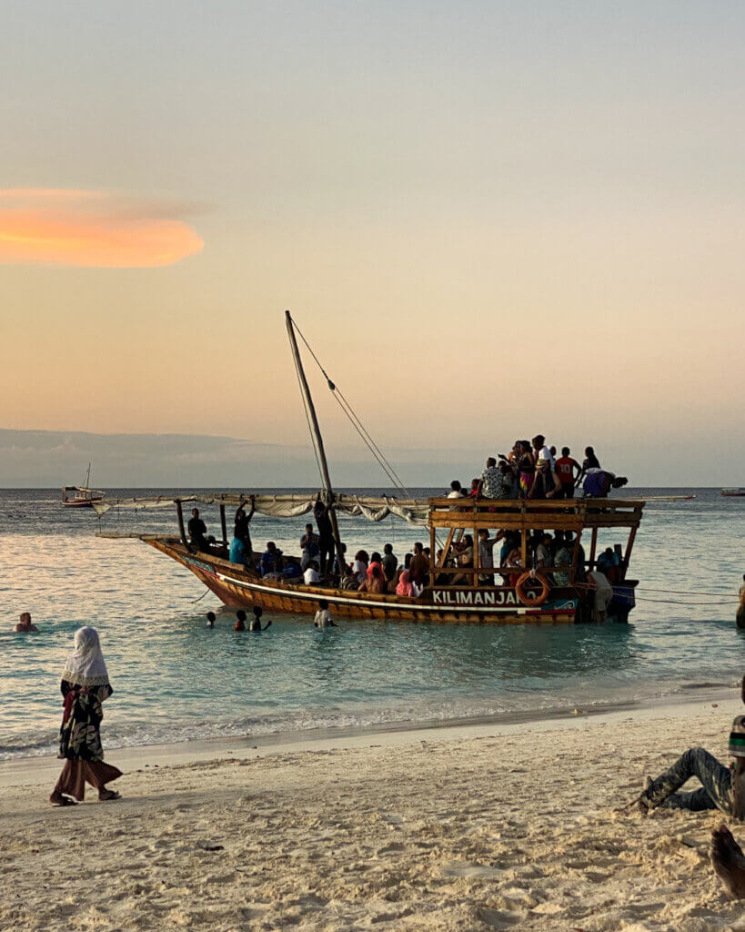 Dhow sunset cruise in Nunwgi Zanzibar