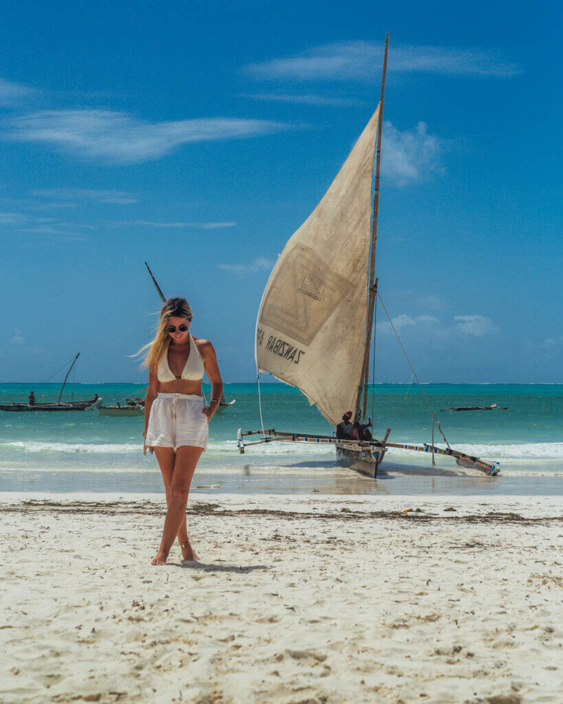 Paje Beach in Zanzibar Island