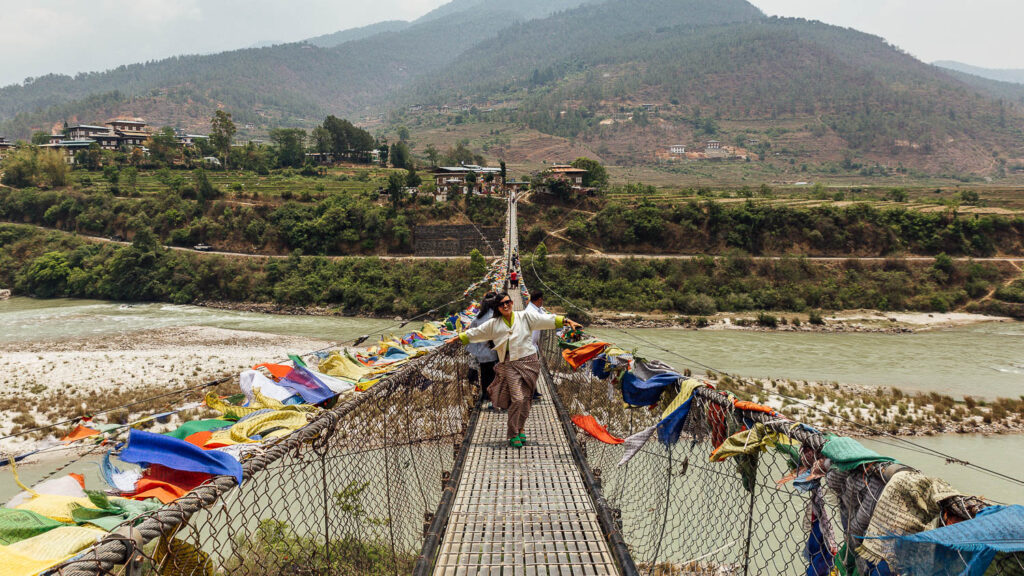 Punakha suspension bridge makes one of the best places to visit bhutan