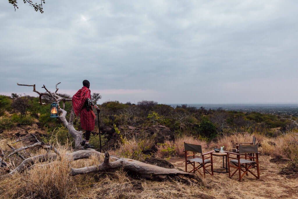 Sundowner in Amboseli National Park