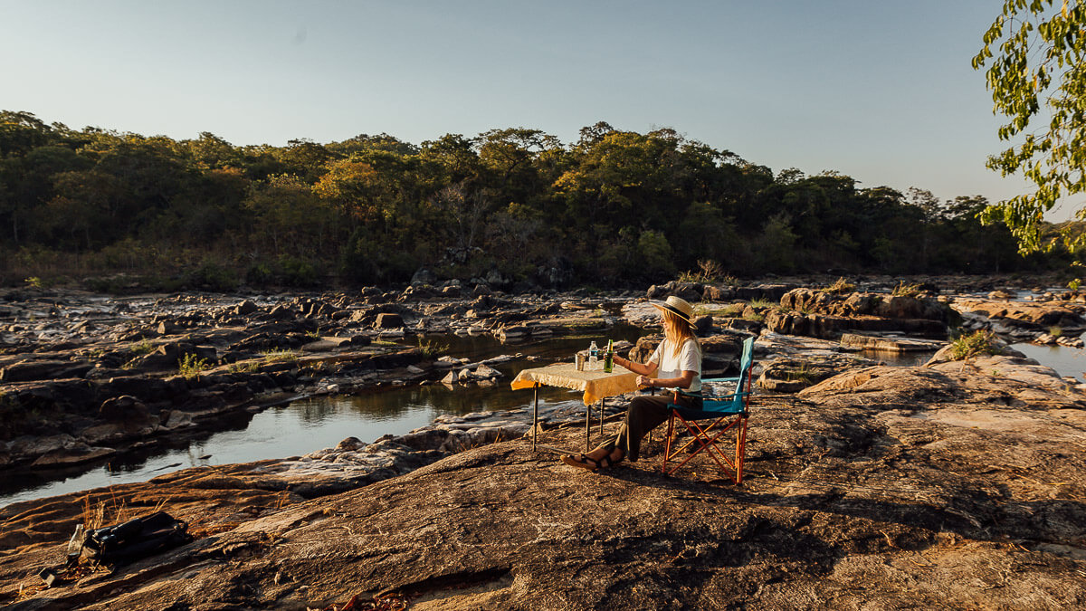 Nkhotakota Wildlife Reserve, showcasing its lush green landscape and flowing rivers.