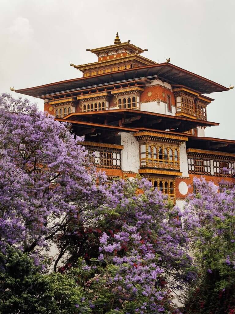 Punakha Dzong fortress by the river in Bhutan