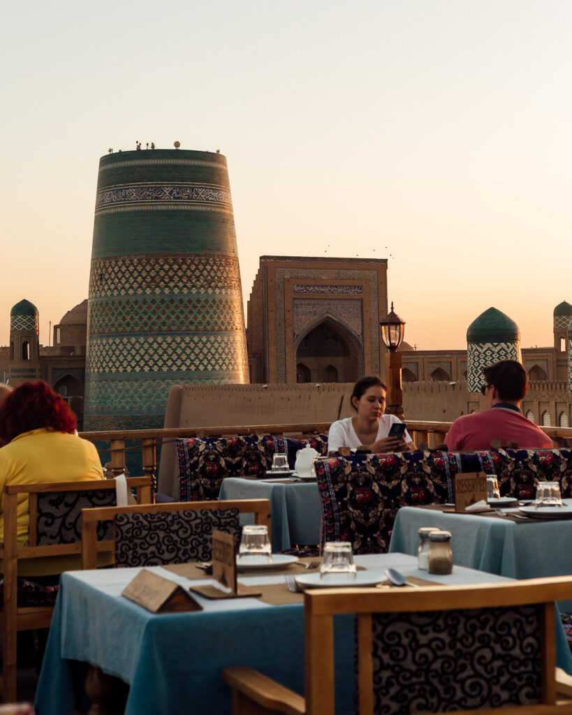 Rooftop hotel terrace