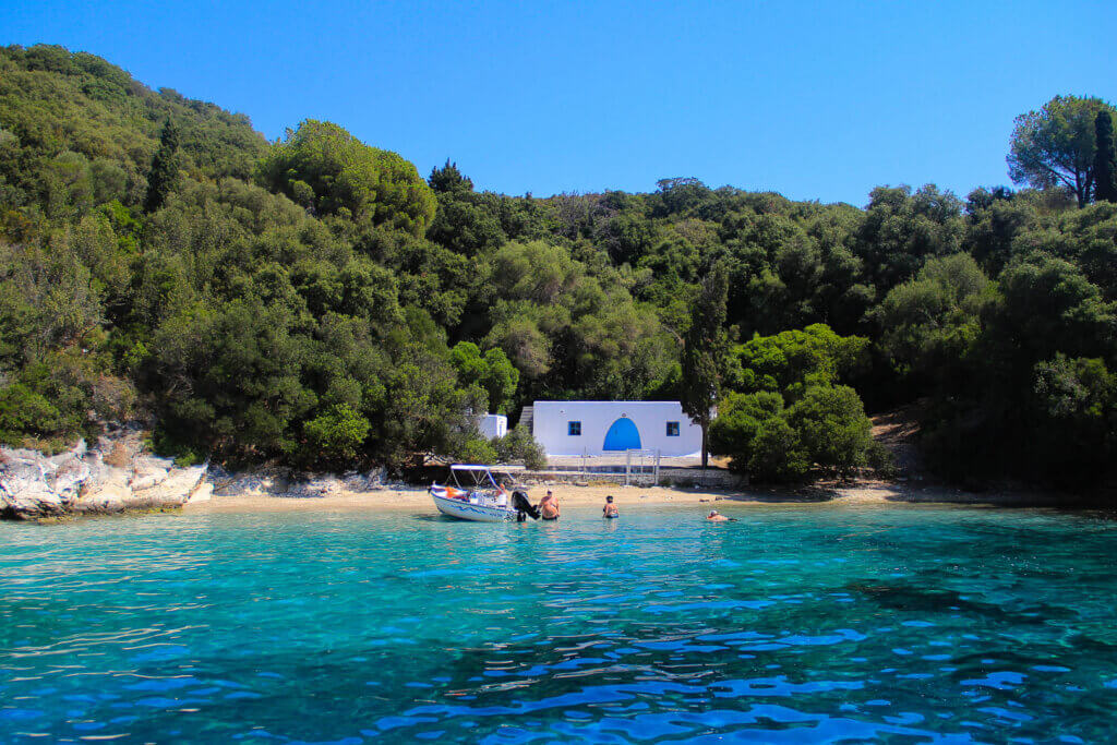 sailing the Ionian Islands and stopping in empty coves