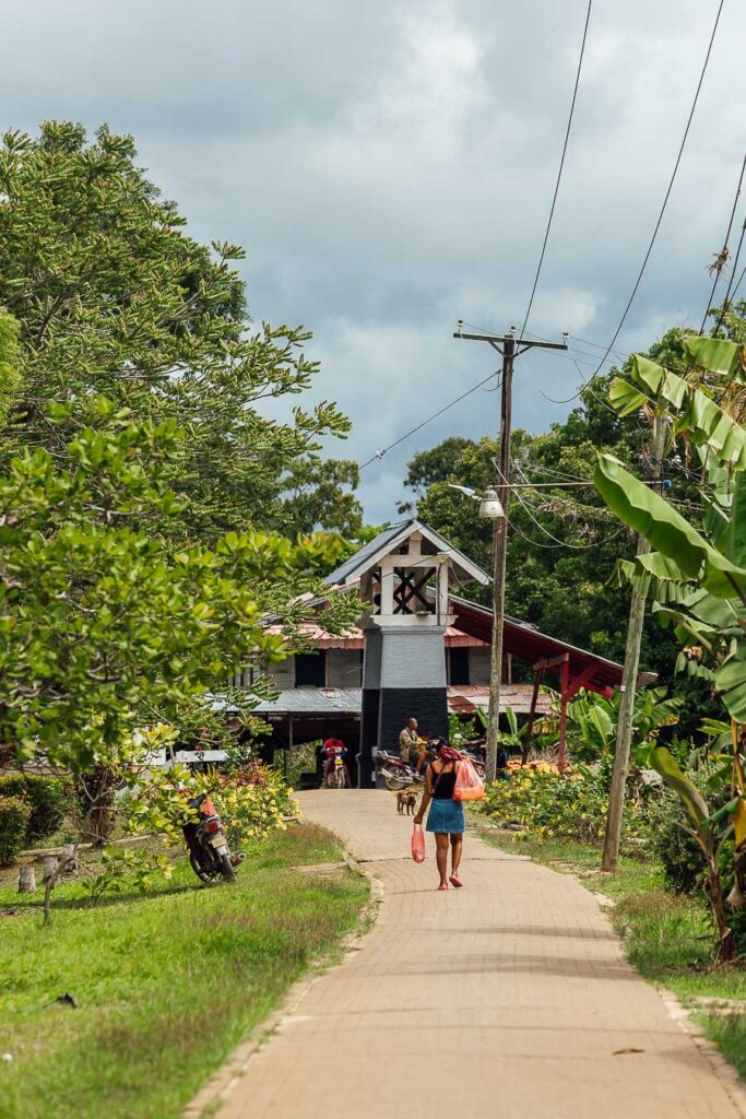 Path to one of the best hotels in Suriname: Frederiksdrop